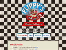 Tablet Screenshot of flippysfastfood.com